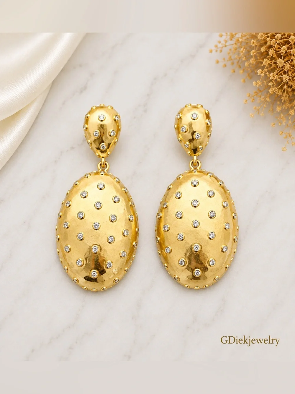 Goldfilled  Crystal Drop Earrings - Gold